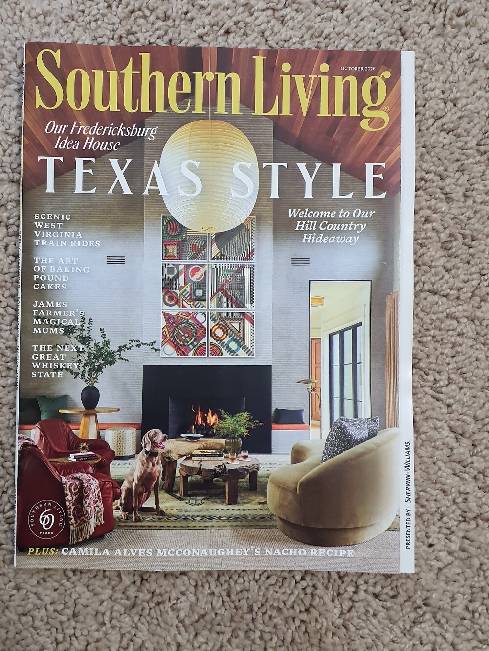 Southern Living Magazine Oct 2026 Illustrated Home & Garden Camila Alves ISSN